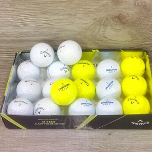 18 Golf Balls Mix White & Yellow Golf Balls Lot  1,2,3,4 Sporting Goods Hobby - Picture 1 of 4
