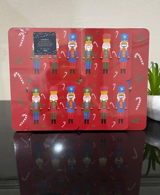 Red Christmas Design Set of 8 Placemats and Coasters 4 Placemats & 4 Coasters - Image 1 of 4