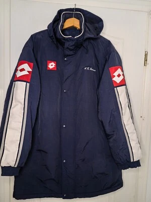 Chaqueta De Colección LOTTO Italiana Diseño Y2K Cremallera Talla L Azul 2001/02? Capucha de nailon Foto 1 de 4