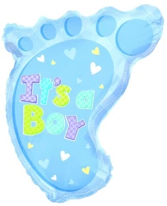 Azul/Rosa Pies de Bebé Forma Globo/Ramo Ducha Cumpleaños Fiesta Decoración NUEVO - Imagen 1 de 8