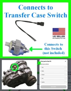 fits Ram Dodge Jeep Transfer Case Switch Connector Plug Wiring Harness Pigtail - Picture 1 of 1