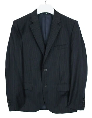 Blazer CARVEN Savile Row Para Hombre (Reino Unido) 46 Lana Rayas Formal Sencillo Pecho Foto 1 de 4