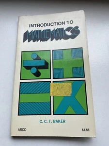 Introduction to Mathematics by CCT Baker Vintage 1974 Arco Paperback Math Arc PB - Picture 1 of 8