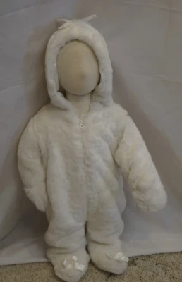 Koala Bebé 3-6 Meses 1 Pieza Blanco Felpa Imitación Piel Capucha Cochecito Traje de Nieve Nuevo con Etiquetas Foto 1 de 4
