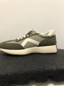 Marks & Spencer Suede Leather Trim Lace Up Trainers Sneakers UK 7 Green - Picture 1 of 11