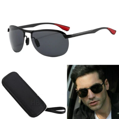 Sonnenbrille Polarisiert Aluminium UV400 Schutz Fahren Auto Pilotenbrille Herren - Bild 1 von 4