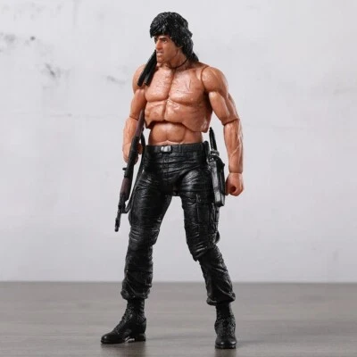 Figura de acción First Blood John J Rambo montaje móvil figura modelo PVC. Foto 1 de 4