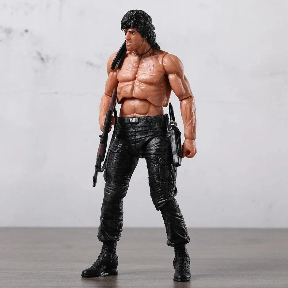Figura de acción First Blood John J Rambo montaje móvil figura modelo PVC. Foto 1 de 4