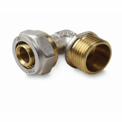 PSW TRADE SUPPLIERS LTD Elbow 16x1/2" M , PEX-AL-PEX BRASS COMPRESSION FITTINGS Underfloor Heating