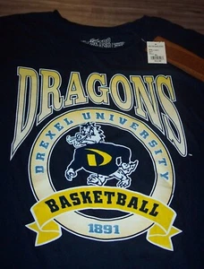 Vintage Style DREXEL UNIVERSITY DRAGONS BASKETBALL 1891 T-SHIRT XL NEW w/ TAG - Picture 1 of 5