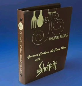 1977 Shoffeitt Original Recipes Gourmet Cookery 1st Edition 3 Ring Binder Bound - Imagen 1 de 9