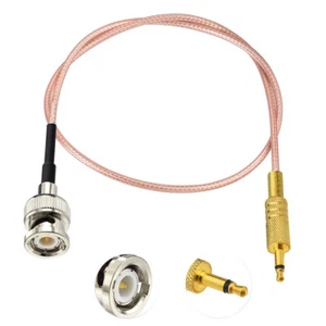 Radio Koax Antenne Eingang Stecker mit BNC Stecker auf 3,5 mm (1/8") Mono TS Stecker 60 cm - Bild 1 von 4