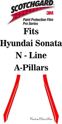 3M Paint Protection Film Pro Series Fits 2021 2022 2023 Hyundai Sonata N-Line - Image 1 of 3