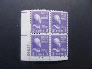 #807 3c Thomas Jefferson Plate Block #24817 LL MNH OG VF Better # CV $5 #2 - Picture 1 of 1