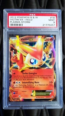 PSA 9 - Pokemon B W PLASMA STORM VICTINI EX Holo 18/135 - MINT - Image 1 of 2