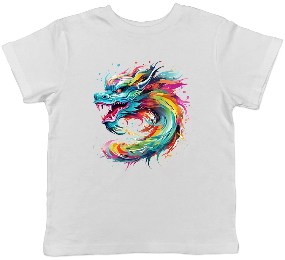 BABY ORIGINALS Dancing Dragon Kids T-Shirt Chinese Fantasy Mythical Childrens Boys Girls Gift