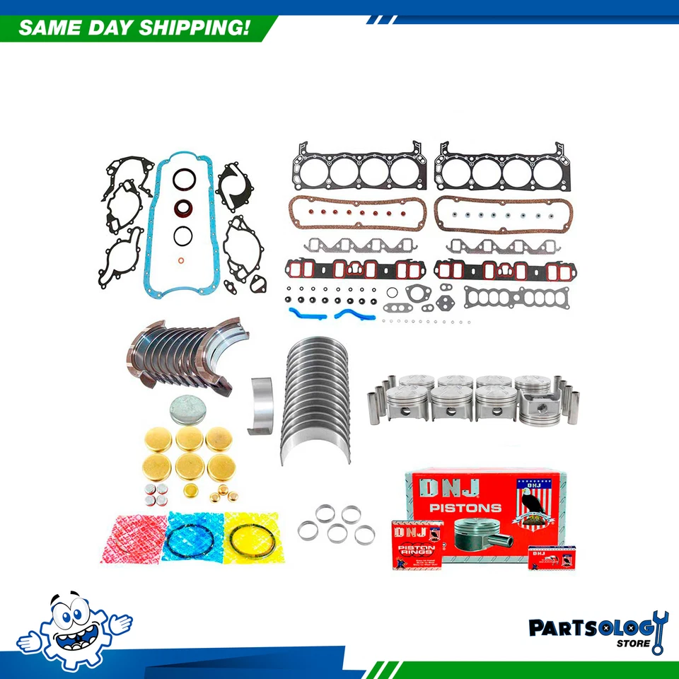 DNJ EK4104 Engine Rebuild Kit For 86-90 Ford Lincoln Capri 5.0L V8 OHV 16v - Image 1 of 4