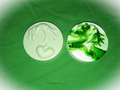 Grinch Hand Christmas Soap, choice of soap type, scent, FREE ship, 180+ scents - Image 1 of 2