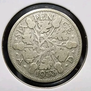 1933 Great Britain 🇬🇧 6 Pence World Silver Sixpence Coin KM 832 In Mylar Flip! - Picture 1 of 4