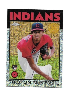 Triston Mckenzie 2021 Topps Chrome Baseball Silver Pack "RC" #86BC-63 - Image 1 of 2