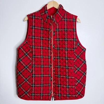 Chico’s Chaleco Reversible a Cuadros Rojo Tartán Con Bolsillos Talla XL Chico’s 3 Foto 1 de 4