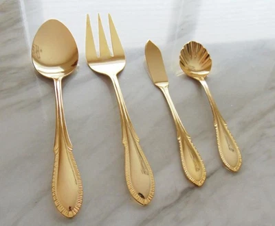 Farberware BREEZE GOLD 4 piezas para servir electrodo de acero inoxidable Foto 1 de 4