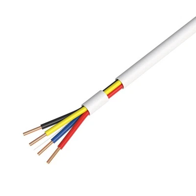 Security Alarm Cable 22/4AWG Solid Shielded Alarm CCTV Wire CCA White Custom Cut - Image 1 of 4