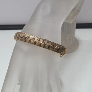 Vintage Milor Omega 925 Sterlingsilber segmentiert Italien Damen Gold Kupfer Armband - Bild 1 von 11