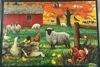 Rompecabezas A Day at the Farm 1000 piezas nuevo en caja por J. Charles 27" x 20" sello de fábrica Foto 1 de 4