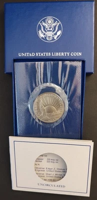 1986-D U.S. Mint Liberty Uncirculated Commemorative Clad Half Dollar - Image 1 of 4