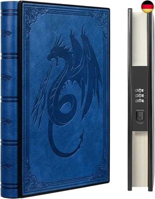 BESUCHE DEN ZXHQ-STORE ZXHQ Luxuriöses Tagebuch mit Schloss, 180° Flaches Design, A5 Notizbuch für Er