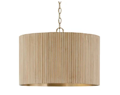 Capital Lighting 350741 Donovan 3 Luces 20"W Colgante Madera Blanco Lavado/Mate NUEVO Foto 1 de 4