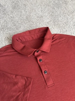 Lululemon Red Short Sleeve Polo Shirt Men's M - Image 1 of 4
