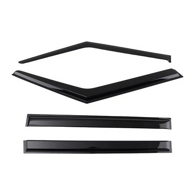 Outside Window Visors Wind Deflectors for Kia Soul 2014-2019 4pc Black Set - Image 1 of 4