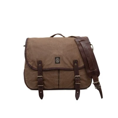 RARO DE COLECCIÓN Doble RRL Ralph Lauren Lona Cuero Bolso Mensajero de Hombro Marrón Foto 1 de 4