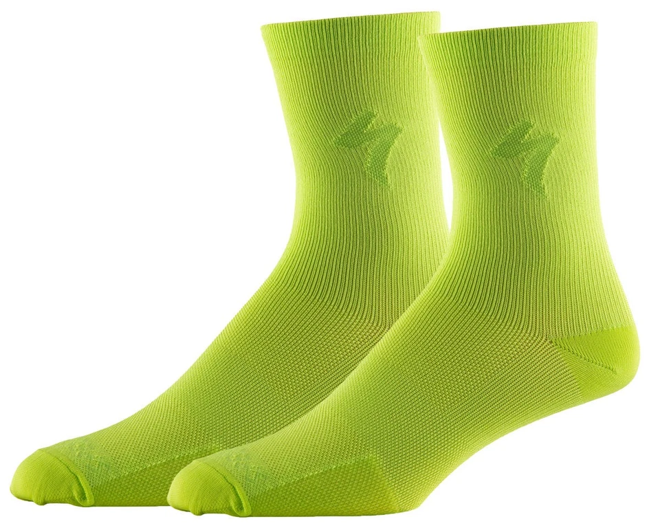 Specialized Soft Air Tall Cycling Socks Size Medium HYPER Green P13