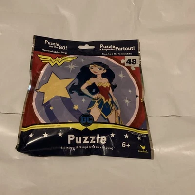 Wonder Woman 48 PCs Puzzle On The Go Resealable Bag 9.1” x 10.3” (6 Yrs & Up)#68 - Image 1 of 3