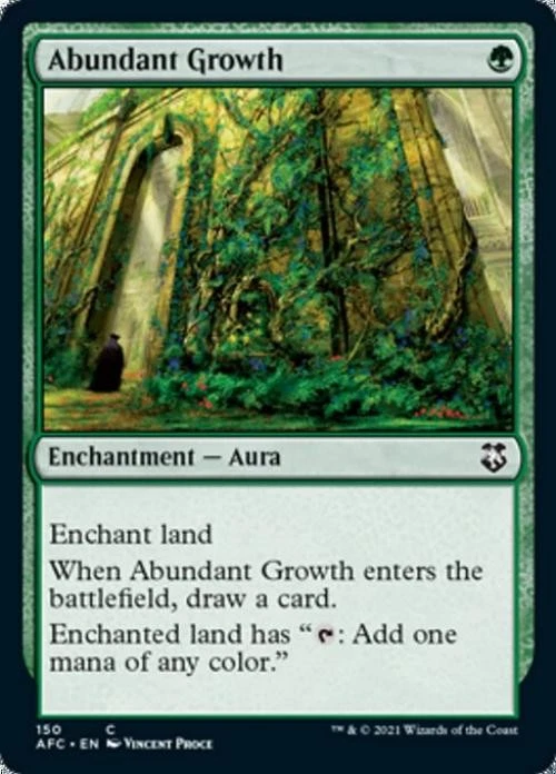 Abundant Growth - Light Play MTG Commander 2021 Forgotten Realms - Image 1 of 1