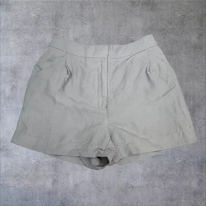 Aritzia Wilfred Fable Line Blend Pleated Shorts Pearl Gray Size 10 S53 - Picture 1 of 10