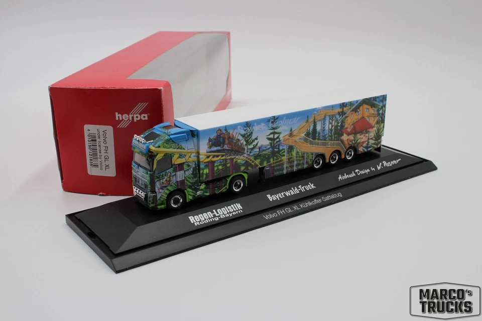 Herpa Volvo FH4 Refrigerated semitrailer “Regen Logistik Roding Bayerwald” 12183 — 第 1/1 张图片