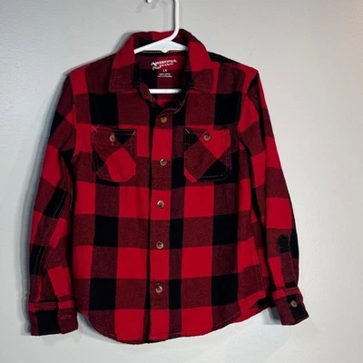 Arizona Jean Company Red and Black Checkered Kids Shirt size 6 Christmas - Image 1 of 4