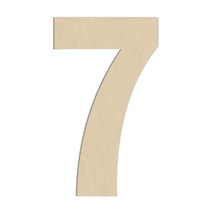 17 Inch Large Wooden Number 7 1/4 in Thick Big Wood Letter for Wall Decor Crafts - Picture 1 of 7