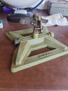 VTG Rain Bird PJ Brass Impact Sprinkler w/ Base 25' full/partial circle U.S.A - Picture 1 of 13