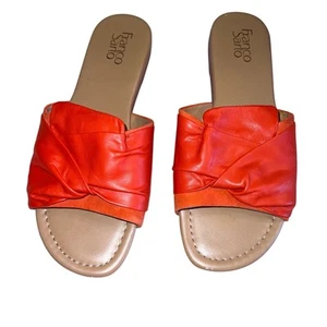 Franco Sarto Gracelyn women’s 9.5 leather Suede twist slip on Summer Sandal  - Picture 1 of 7
