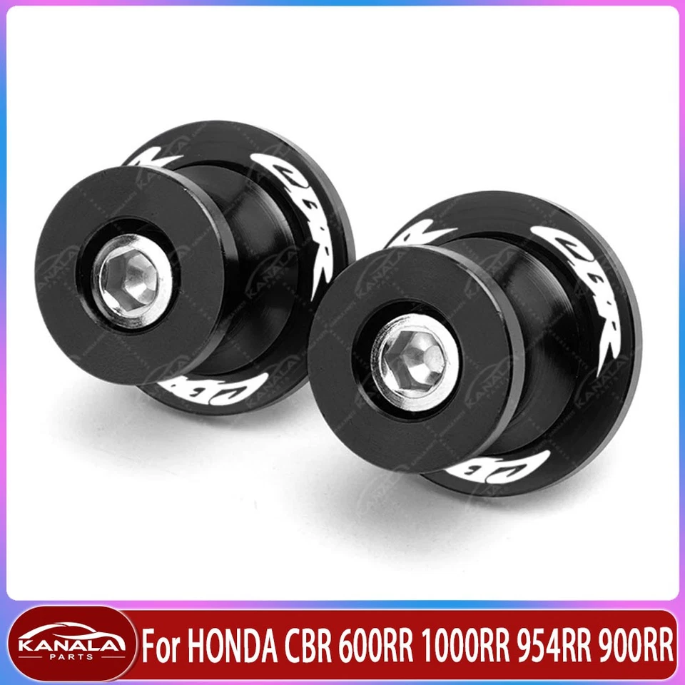Swingarm Spools Sliders Stand Screw M8 X1.25 For HONDA CBR 600RR 1000RR Black - Image 1 of 1