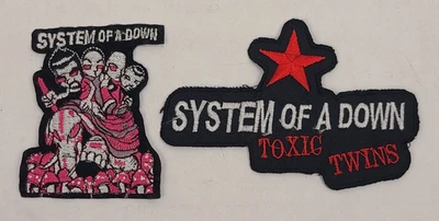 System Of A Down Toxic Twins Iron on Patch Rare Lot Of 2 Heavy Metal Rock Punk - Image 1 of 4