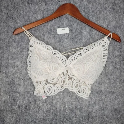 Victoria's Secret ROSA Blanco Encaje Bralette Bralette L G BRAS Bralette Foto 1 de 4