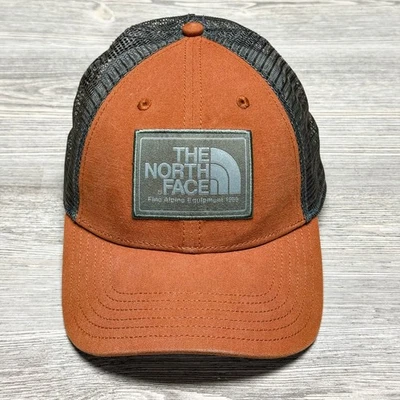 The North Face Hat Cap Fine Alpine Equipment 1966 Trucker  Orange Snap Back - Image 1 of 4