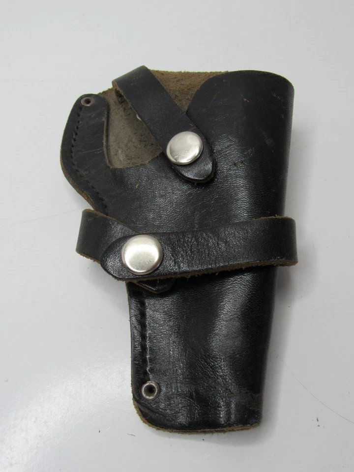 VINTAGE EIG BRAND Western Style WS-RG Black  LEATHER HOLSTER  #P14 - Image 1 of 4