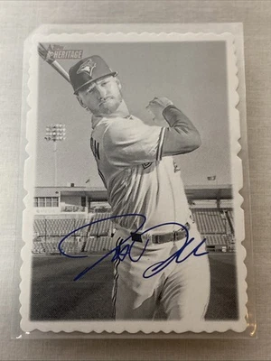 2018 Topps Heritage High Number Josh Donaldson #7 Deckle Edge Photo Card - Image 1 of 4